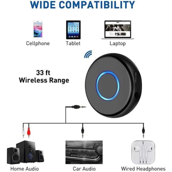Bluetooth Aux Adapter forCar,Bluetooth 5.0 Receiver forCar,Wireless AudioAdapter - Picture 4 of 6